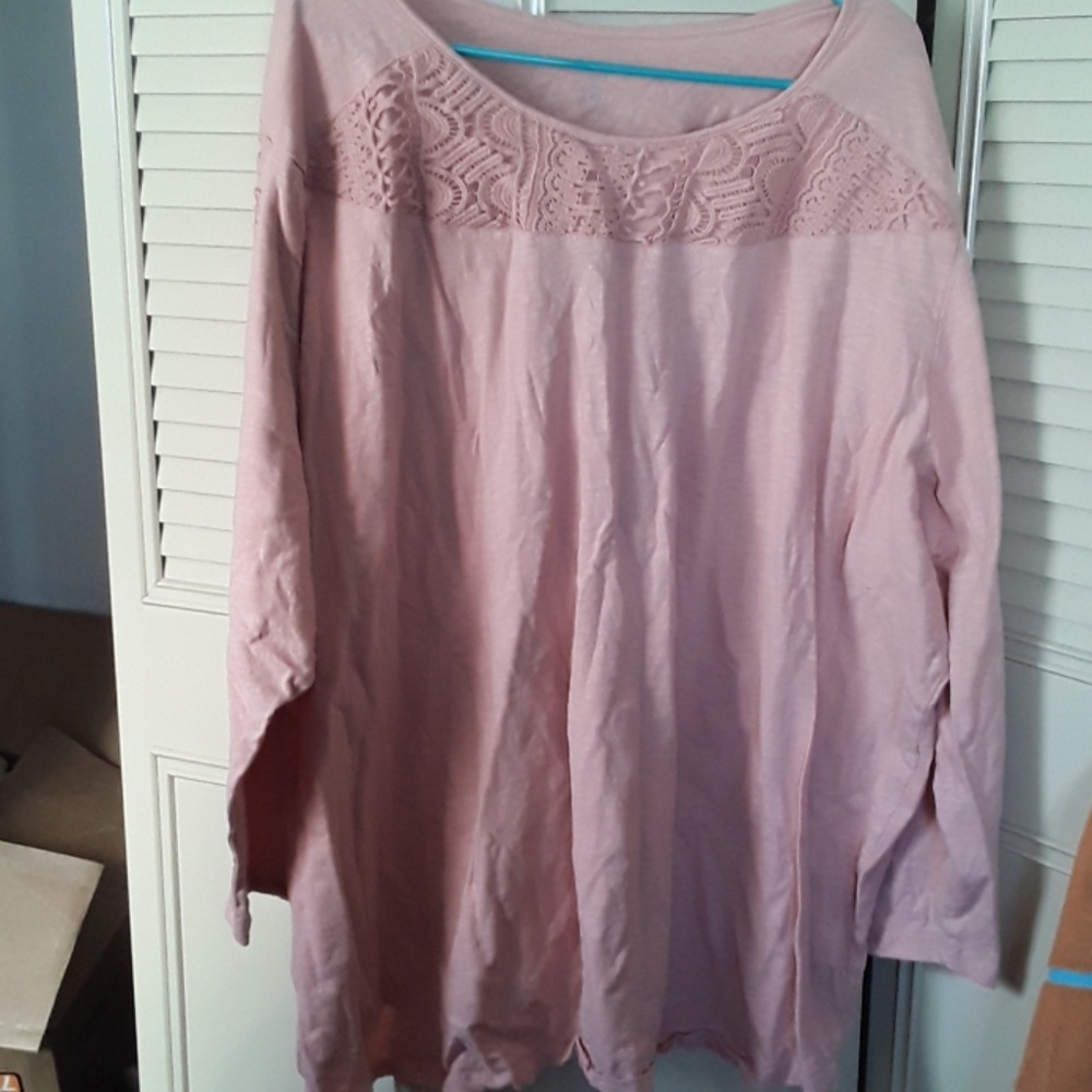 Peachy pink long sleeve top